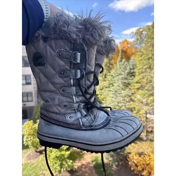 Sorel Tofino Waterproof Winter Snow Boots Womens Size 8 EUR 40 Gray Waxed Canvas - Picture 11 of 16